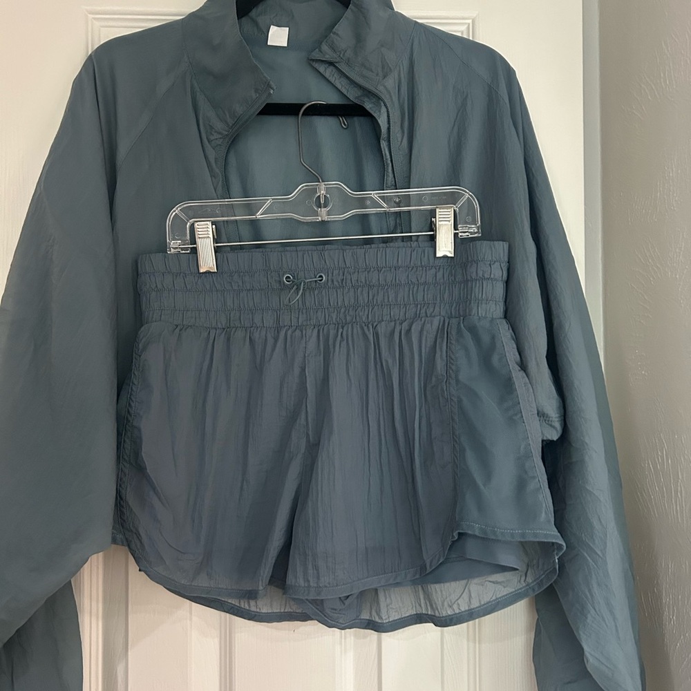 Old Navy Casual / Athleisure Blue Jacket and Shorts Set